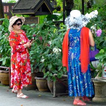 Two Chinese Ladies in front of Wat Pra Kaew